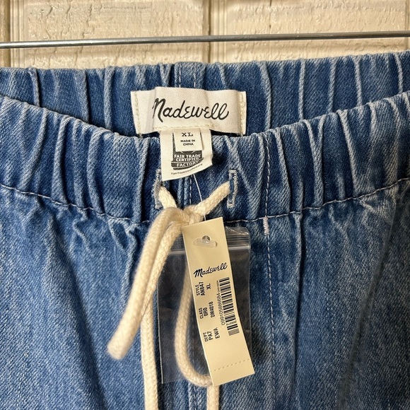 Madewell Drawstring Classic Straight Jeans, size XL. NWT. - Picture 7 of 7